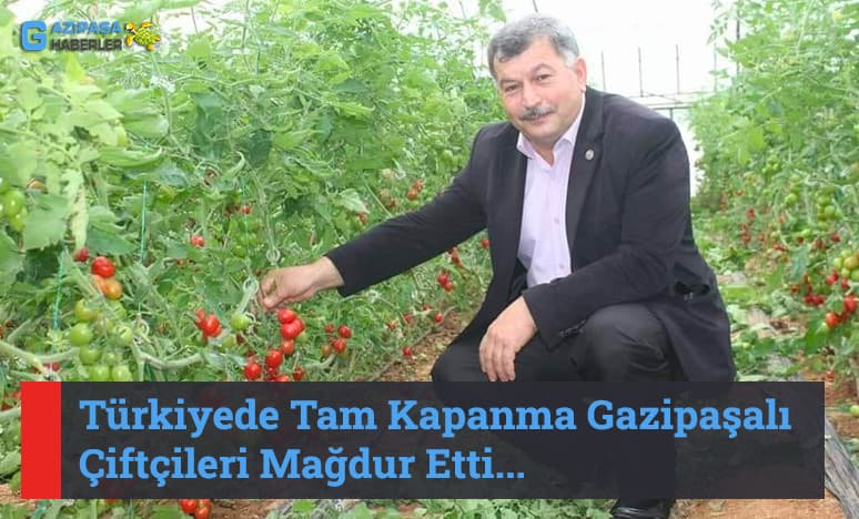 Türkiyede Tam Kapanma Gazipaşalı Çiftçileri Mağdur Etti
